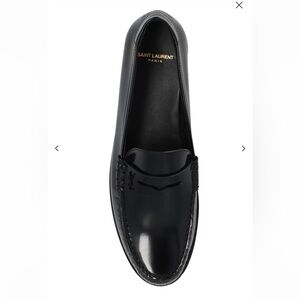 NWT Saint Laurent Le Penny Black Patent Loafers Size 40